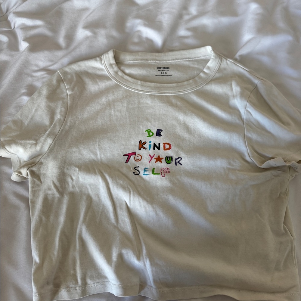 Cotton On 'Be Kind to Yourself' Crop Top